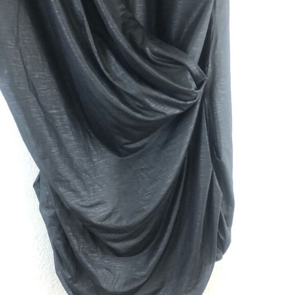 IRO metallic black Shelley sleeveless ruched dress size 3 - Picture 2 of 9